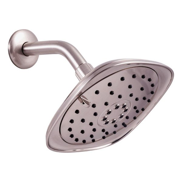 Oakbrook Collection 1.8 GPM 3 Settings Brushed Nickel Showerhead 4891909